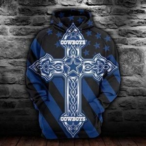 Dallas Cowboys Cross Pullover And Zippered Hoodies Dallas Cowboys 3d Hoodie