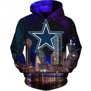 Dallas Cowboys Hoodie 3D Zipper Hoodie