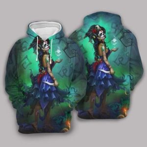 Day Of The Dead Green Nice Unisex 3D Hoodie