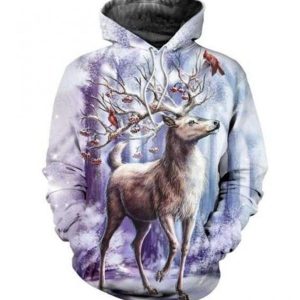 Deer Christmas All Over Printed Hoodie 3D