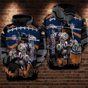 Denver Broncos 3D ed Hoodie