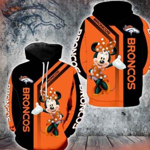 Denver Broncos Minnie Mouse New 3D Hoodie