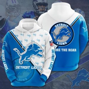 Detroit Lions Blue Sport Hoodie 3D