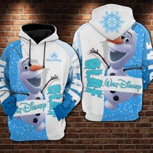 Disney Gifts Walt Disney Gifts Olaf With Snowflakes Olaf Hoodie 3D