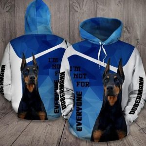 Dobermann Blue High Quality 3D Printed Sublimation Hoodie