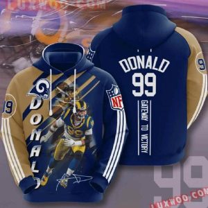 Donald 99 Nfl Los Angeles Rams 3d Hoodies