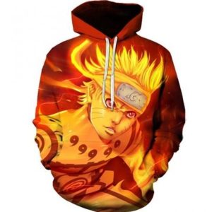 Dope Japanese Anime Naruto Uzumaki 3D Print Hoodie