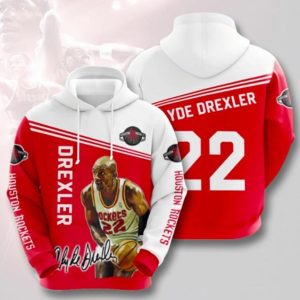 Drexler 22 Houston Rockets Hoodie 3D