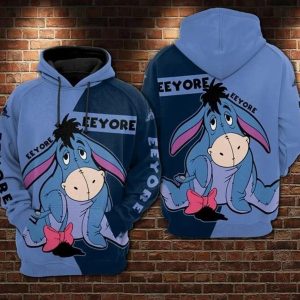 Eeyore Cartoon Winnie The Pooh Movie Disney 3 Over Print 3D Hoodie