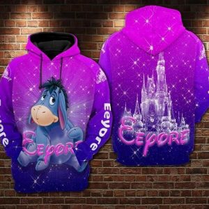 Eeyore Cartoon Winnie The Pooh Movie Disney 5 Over Print 3D Hoodie