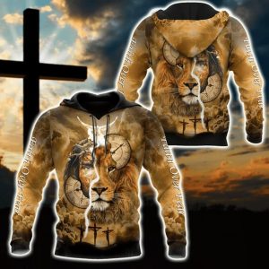 Failth Over Fear Lion Jesus Hoodie 3D