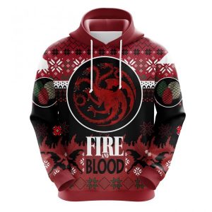 Fire  Blood Christmas cute Noel Mc Ugly Hoodie 3D