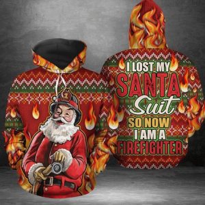 Firefighter Red Basic 3D Printed Sublimation Hoodie