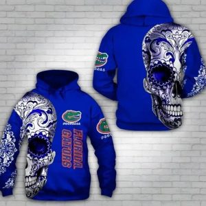 Florida Gators -Skull 3884 Full Over Print 3D Hoodie