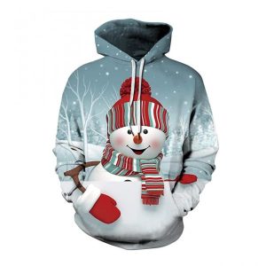 Gludear Unisex 3d Ugly Christmas Pattern Pullover Novelty Hoodies