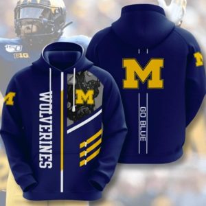 Go Blue Wolverines M Hoodie 3D
