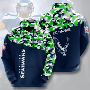 Go Hawks Seattle Seahawks Hoodie 3D