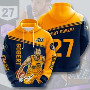 Gobert 27 Utah Jazz Hoodie 3D