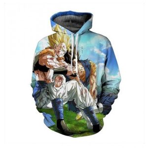 Gogeta and Vegito Fantastic Two Ultimate Battle Damage Trendy Hoodie 3D