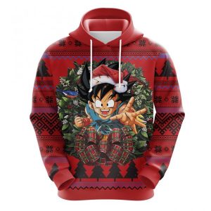 Goku Kid Dragon Ball Z Noel Christmas Cute Noel Mc Ugly Hoodie 3D