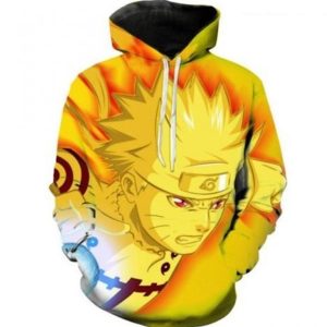 Golden Aura Naruto Uzumaki 3D Printed Hoodie