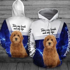 Goldendoodle Amazing White Blue 3D Printed Sublimation Hoodie