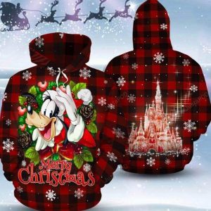 Goofy Merry Christmas 3D All Over Print Hoodie