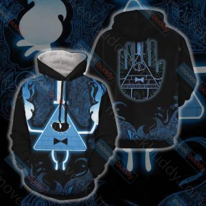 Gravity Falls  Bill Cipher Wheel New Unisex 3D Hoodie
