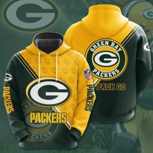 Green Bay Packers 3D Hoodie Go Pack Go Team