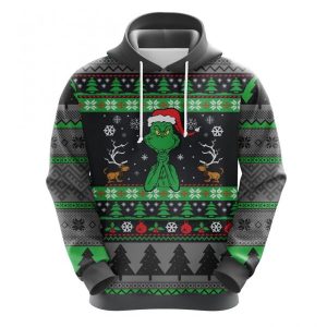 Grinch Christmas Cute Noel Mc Ugly Hoodie 3d