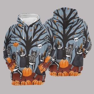 Halloween Blue High Quality 3D Printed Sublimation Hoodie