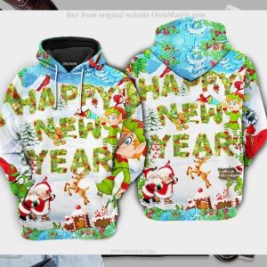 Happy New Year Hoodie 3D