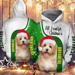 Havanese Christmas Funny Design 3D Printed Sublimation Hoodie