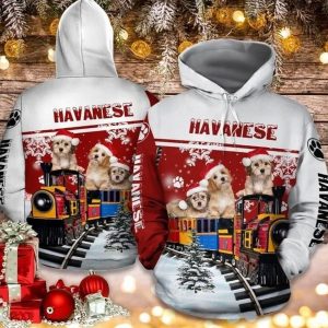 Havanese Christmas Unique Design 3D Printed Sublimation Hoodie