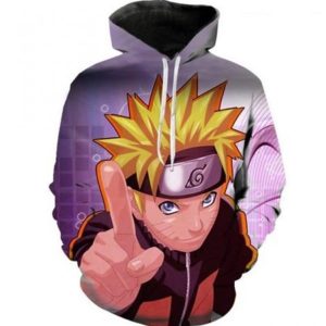 Hello Naruto 3D Printed Hoodie