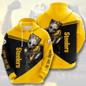 Here We Go Steelers Hoodie 3D
