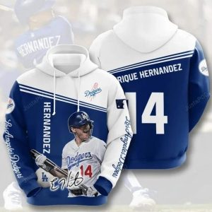 Hernandez 14 Los Angeles Dodgers 3d Hoodie