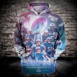 Hot Team NFL Philadelphia Eagles 3d Hoodie