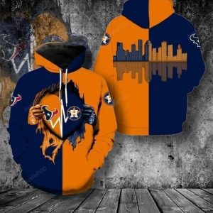 Houston Astros 3d Hoodie Team Baseball