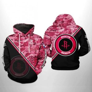 Houston Rockets NBA US Camo Team 3D Printed Hoodie