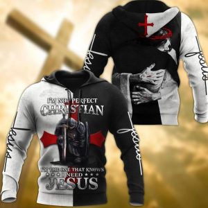 Im Not Perfect Christian Jesus Hoodie 3D