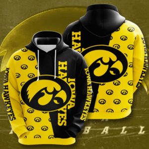 Iowa Hawkees Yellow Hoodie 3D