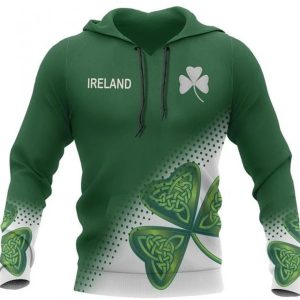 Ireland Shamrock Hoodie 3D