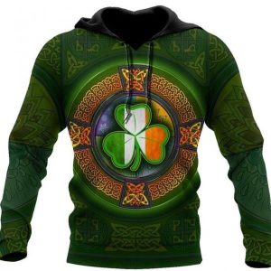Irish Flag St Patricks Day Clover Green3D Hoodie