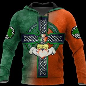 Irish Flag St Patricks Day Unisex 3D Hoodie