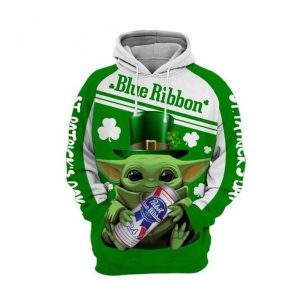 Irish Stpatrick Baby Yoda 3d Hoodie