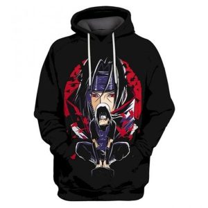 Itachi Anbu Naruto Anime All Over Printing 3D Hoodie