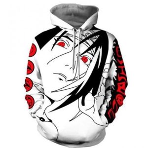 Itachi Sharingan 3D Print Japanese Anime Naruto Shippuden Hoodie