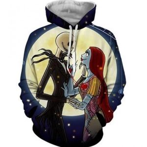 Jack  Sally The Nightmare Before Christmas 3D Hoodie