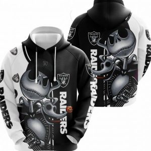 Jack Skellington Las Vegas Raiders 3D Hoodie